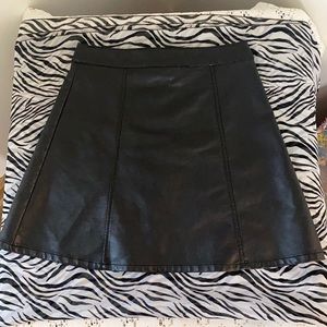 Faux Leather Mini Skirt